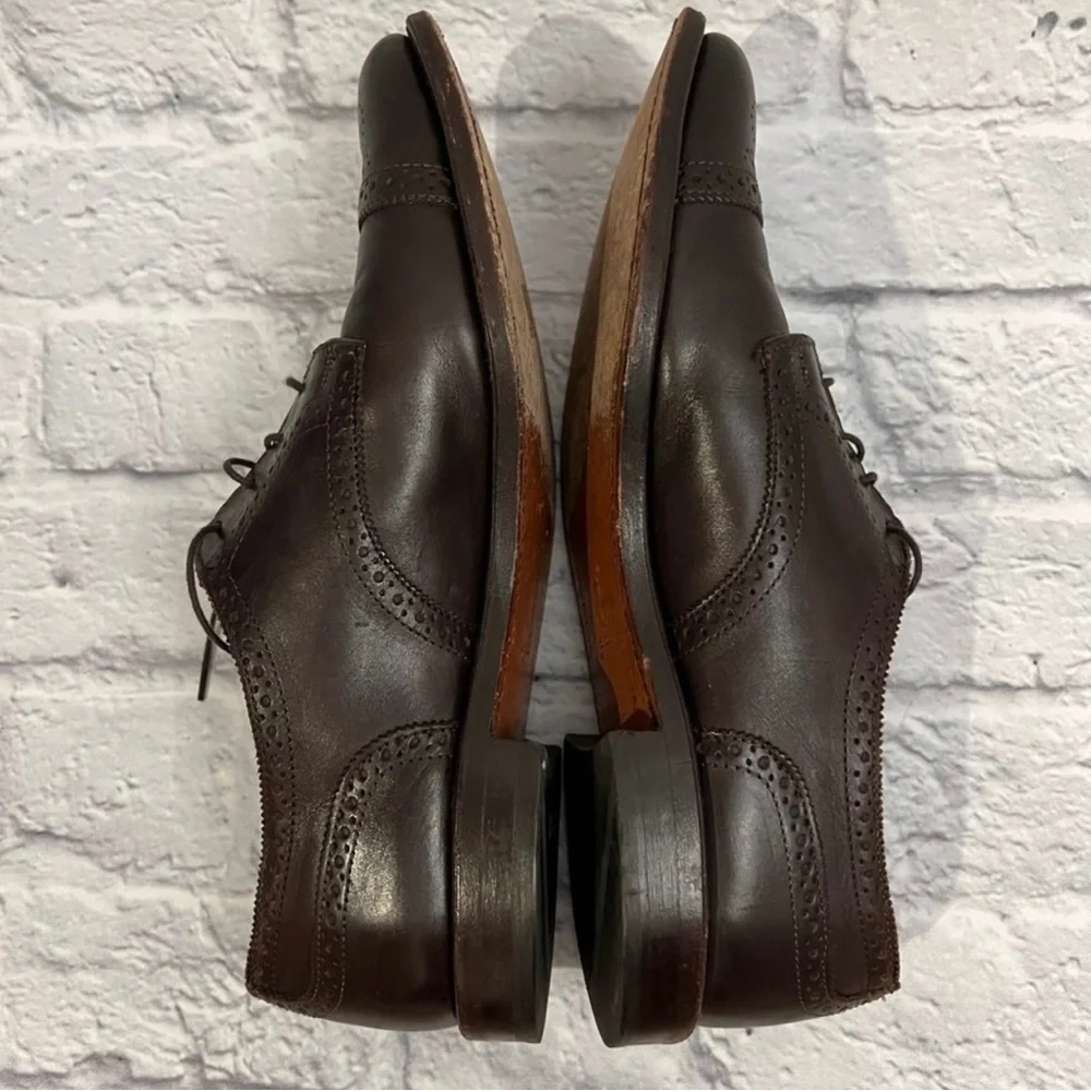 Allen Edmonds 6th avenue cap toe semi brogue derby men’s shoes size 11 brown